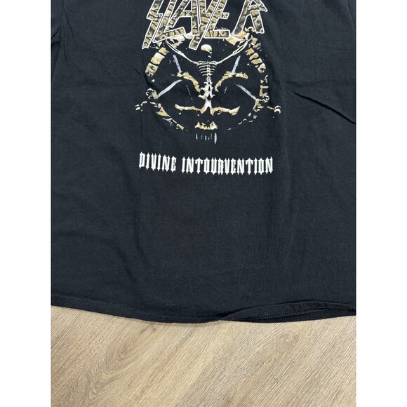 Vintage Y2K Slayer Divine Intourvention Band Tee Skull Bones Concert Tour Promo - Picture 8 of 16